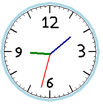Image of a clock face drawn with the turtle library